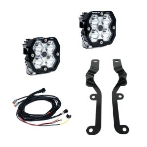 Chevrolet Silverado 1500 Light Set - A-Pillar - Baja Designs - Squadron Pro 2.0 (Spot) - Clear - `19-`24 Chevrolet Silverado 1500 Light Set - A-Pillar - Baja Designs - Squadron Pro 2.0 (Spot) - Clear - `19-`24